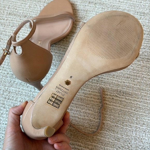 Stuart Weitzman Nudistsong Nude Patent Leather Heels - Picture 13 of 13